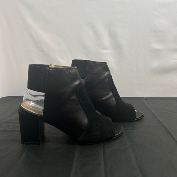 Kensie Eshter suede and leather peep-toe ankle booties 9M - Picture 2 of 9